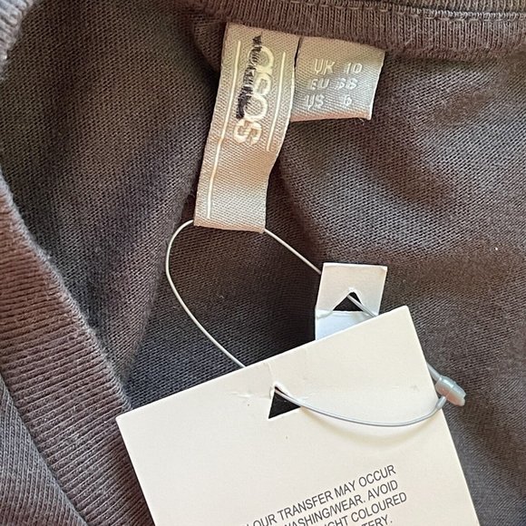 NWT ASOS Distressed T-Shirt Maxi Dress Womens sz 6 Cotton Knit Floral Stretch - Picture 6 of 12